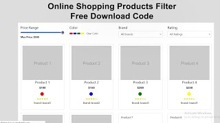 Ecommerce Product Filter Using HTML5 CSS and Jquery | Create Product Filter Dropdown in HTML