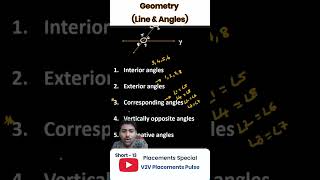 Geometry |  (Line & angles)| Short - 13 #v2v #freshersjobs #btechjobs #job #geometry #line #angles