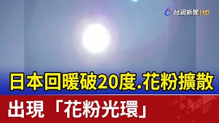 日本回暖破20度、花粉擴散 出現「花粉光環」