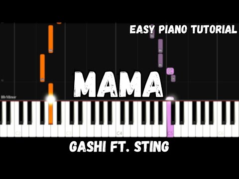 Gashi - Mama ft. Sting (Easy Piano Tutorial)