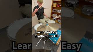Learn this easy shuffle drum fill. #drums #drumlessons #drumfill #drumlife #drumlesson