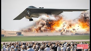 Houthis shocked: US Air Force B-2 Spirit bomber pilot and crew take off at full speed in emergency