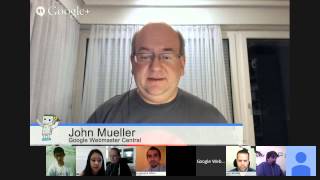 English Google News & Webmaster Central Hangout: How to manage your site in Google News