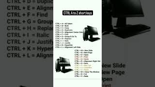 ctrl a to z shortkeys #short #shorts   all shortcuts  #computer shortkeys