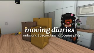 moving diaries pt. 2 | decorating, groceries, kitchen and more!! 🍰