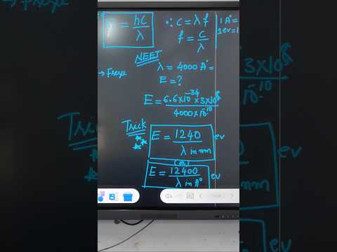 short trick for finding energy of photon #physics #jeebatch #jeeproblems #jeecoaching #jeeaspirants