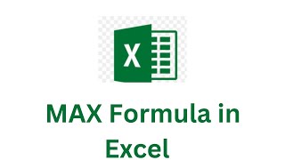 MAX Formula in Excel |