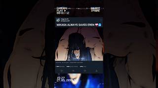 MIKASA ALWAYS SAVES EREN ❤️‍🩹🥶 #attackontitanedit #eren