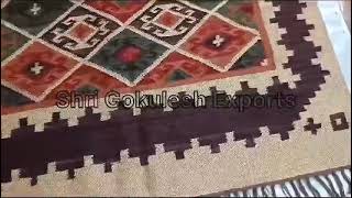 Exclusive designer Jute wool Kilims  carpets from india - Manufacturer and exporter
