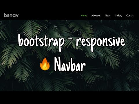 bootstrap Responsive Navbar | bootstrap navigation bar