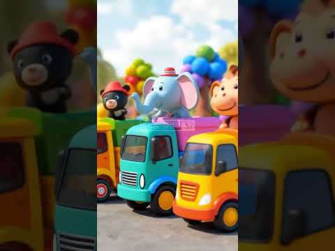 Fun Animal Truck Ride for Kids 🐒🐘 | Learn Colors While Traveling