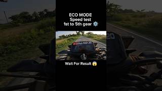 TVS Raider 125 Eco mode speed test 1st to 5th gear | socking result 😱 #tvsraider #speedtest #shorts