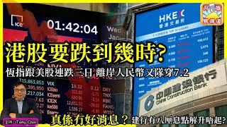 6.21【港股要跌到幾時？】恆指跟美股連跌三日，離岸人民幣又隊穿7.2，真係冇好消息？建行有八厘息點解升唔起？@主持：Tony Choi