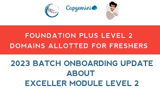 Capgemini latest onboarding update for 2023 batch | Capgemini exceller Level 2 update #capgemini