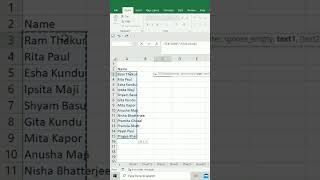 Combine all each name in a single cell #excelvideo #microsoftexcel #excel #trick #shorts #function