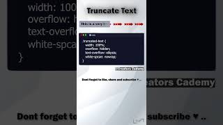CSS Text Truncation | How to Shorten Long Text