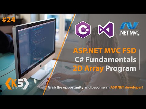 2 Dimensional Array Example in C#|  2D Array Program | Asp.Net web development Tutorial | Part 24