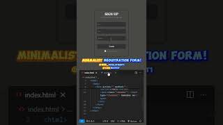 Simple Yet Powerful Sign-Up Form! 🚀  #coding #python #code #creativewebsite #programming