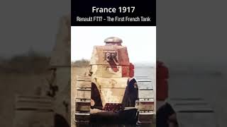 AI Colorized Video of The FIRST FRENCH TANK 🛡️  in WORLD WAR I 🌍  - 1917 #colorized