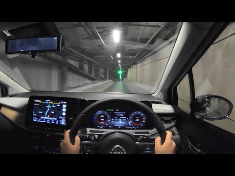 【Test Drive】2021 New NISSAN NOTE AURA e-POWER 4WD - POV Night Drive