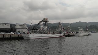 2023・8月17日・宮城県気仙沼市・出船送り「気仙沼港」・大型サンマ漁船「魚影（むれ）追いかけて北海道へ！」