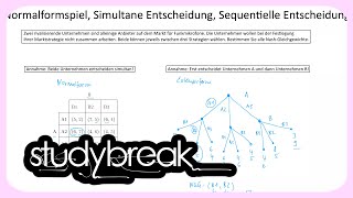 Normalformspiel, Simultane Entscheidung, Sequentielle Entscheidung | Spieltheorie