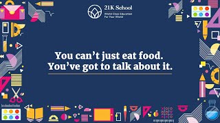 You can't just eat food. You've got to talk about it.