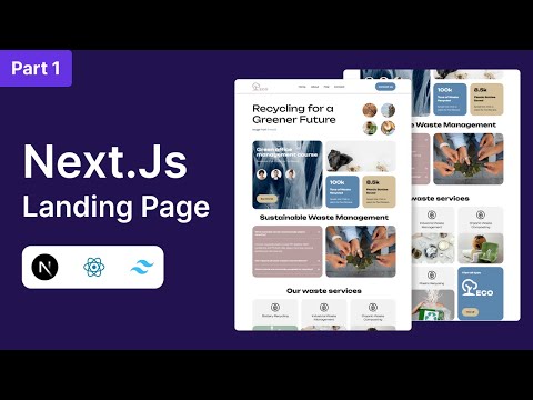 Modern Recycling Service Landing Page with Next.js & Tailwind CSS – Part 1