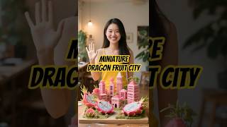 miniature dragon fruit city #shorts #ai #miniature