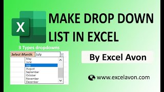 How to make Drop down lists in excel?? - Excel Avon