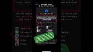Advanced Data Protection for iCloud in iOS 16.3 #cybersecurity #security #apple #ios #shorts