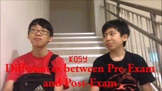 Differences Between Pre Exam and Post Exam