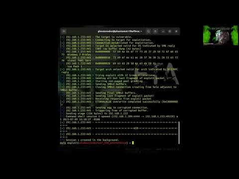 EternalBlue RCE Example Using Metasploit