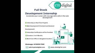 Internship for Full Stack Development #webdevelopment #fullstackdevelopment