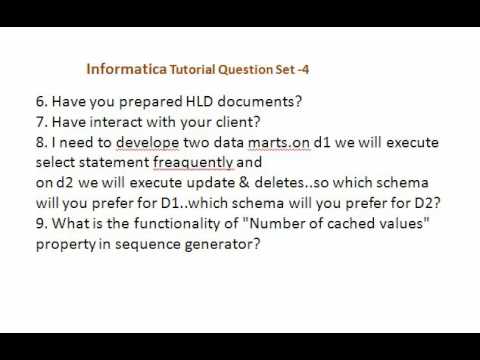 Informatica Interview Questions Set 4