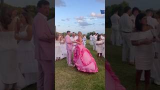 Bride Breaks Tradition With Bold Pink Gown