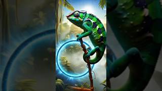 How Chameleons See the Jungle in 360° | Chameleon Eyes.  #Chameleon #AnimalFacts #JungleLife #shorts