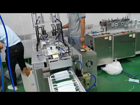 美国客户测试视频 一拖二一次性口罩设备