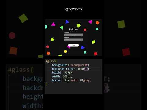 Glass morphism effect with CSS code