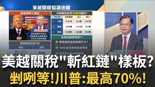 美越關稅20%"東協樣板價"?防堵中國"洗產地"升級!川普暗示中美談判底線?新一輪"貿易熱戰"恐開打?│王志郁 主持│20250705｜Catch大錢潮feat.黃世聰