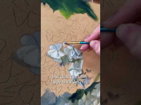 White Hydrangea #paintinginspiration #artinspiration #paintingprocess