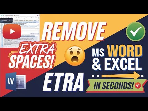 🔥 How to Remove Extra Spaces in Word & Excel (Fast & Easy Tricks)