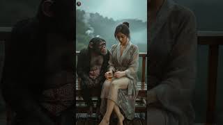 Japanese tea and sadness... | 大丈夫ですか？#monkey #lovestory #japan #shorts #badmonkey