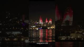 The Magic of Baku's Flame Towers: A Visual Spectacle | FactUniverse | #facts #countryfacts