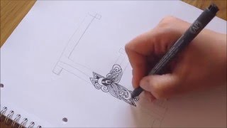 Doodleart -  the letter E (Speed drawing / Zentangle inspired)