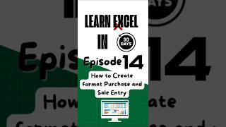Excel for Construction - Episode 13( Part-2)📊 How to Create format Purchase and Sale Entry in excel