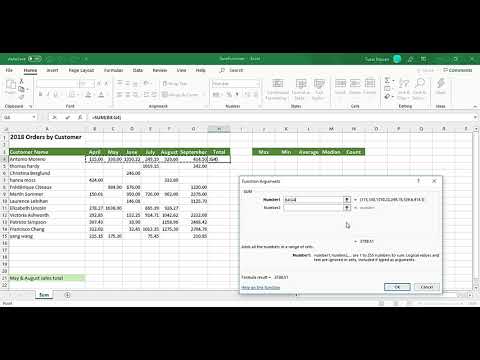 বাংলা ভাষায় শিখুন -  Microsoft Excel এ Sum Function এর ব্যবহার কিভাবে করতে হয় ?