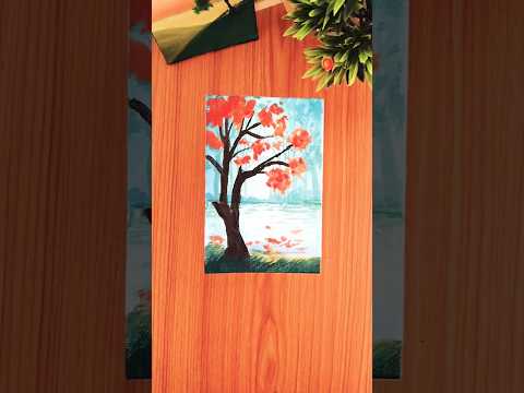 simple acrylic painting ideas | #artist #art #painting #shorts #shortsvideo #acrylicscenery