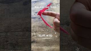 EASY TUTORIAL ORIGAMI BALANCING BIRD PAPERCRAFT IDEA | HOW TO FOLD BIRD ORIGAMI | BALANCING BIRD TOY