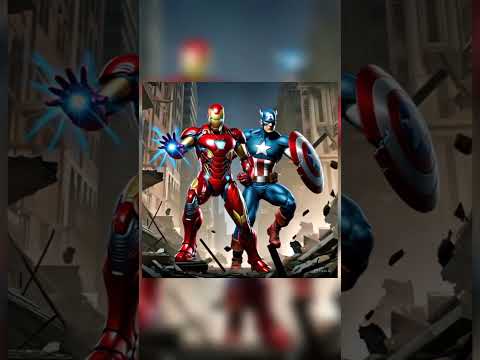 Iron Man vs. Captain America battle. #phonk #anime #phonkmusic #remix